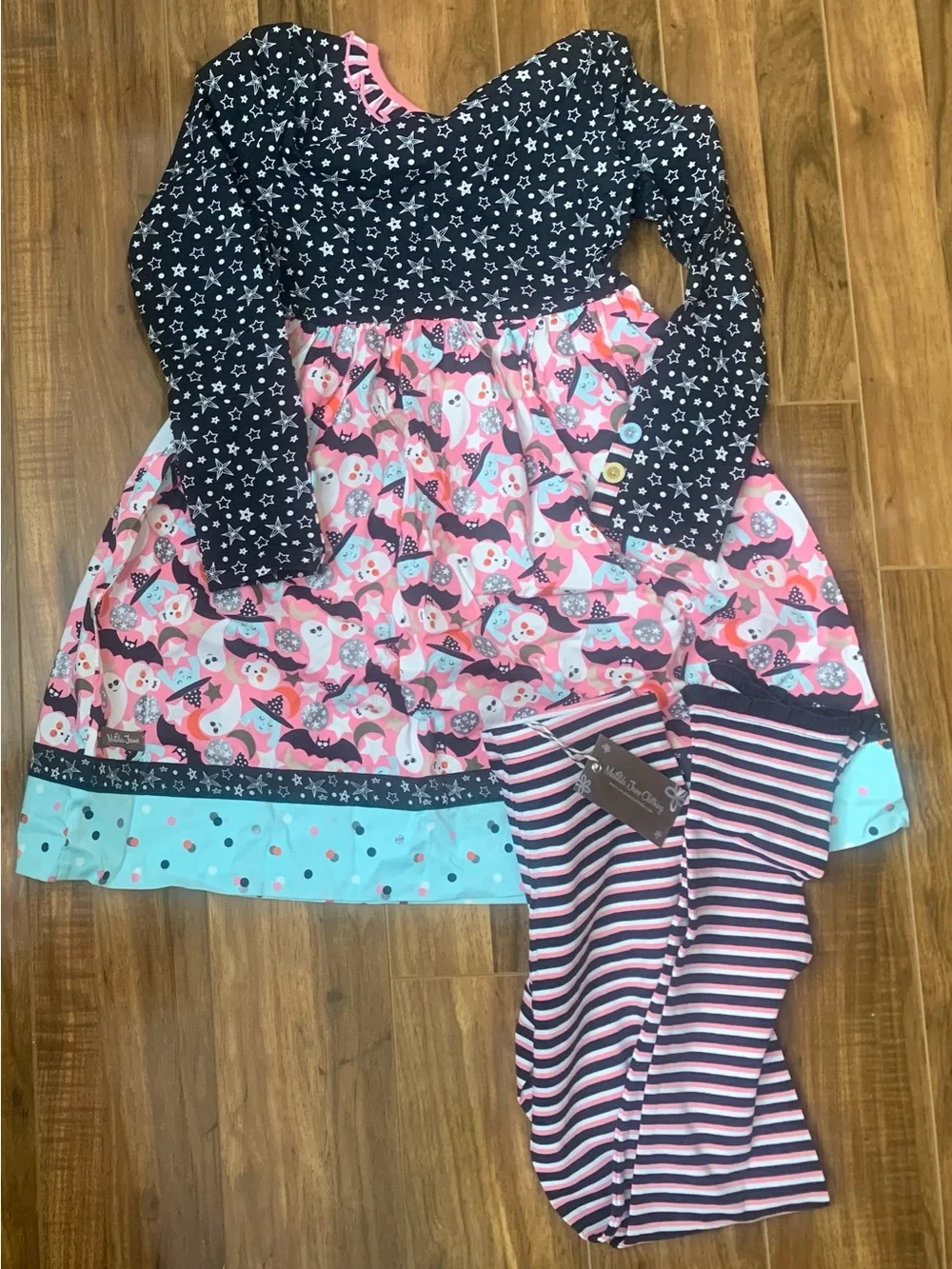 Size 10 Matilda Jane Halloween Fun Dress & Addy Leggings NWT
